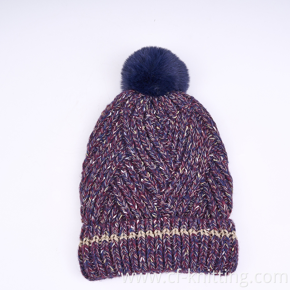 Adult winter thermal knitted beanie hat